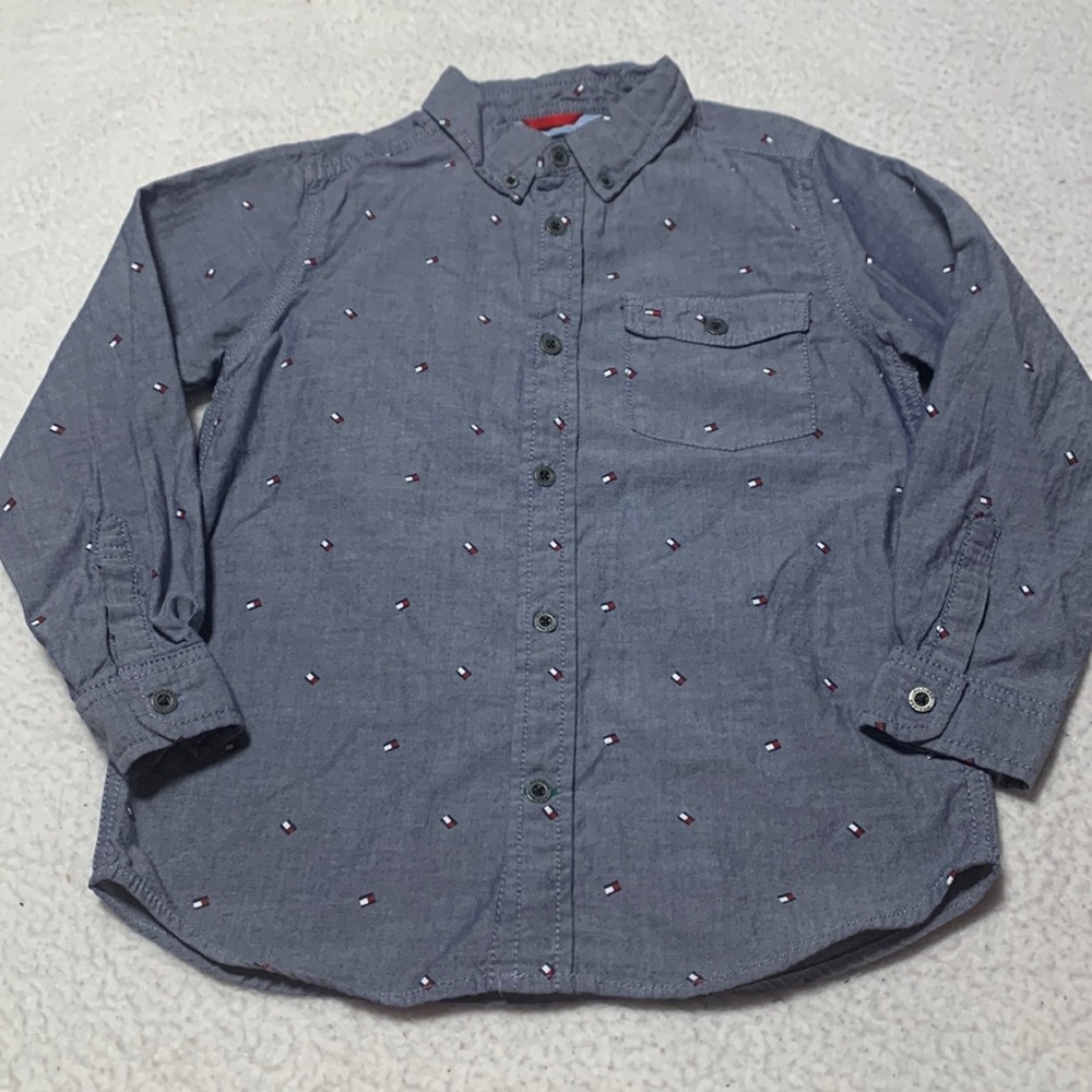 Tommy Hilfiger Boys Button-Up Shirt, EUC, Size 7